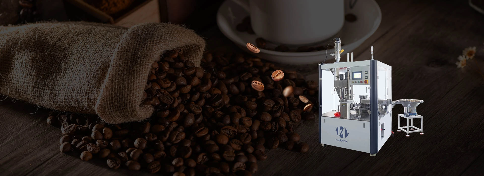 Máquina de llenado de cápsulas de café